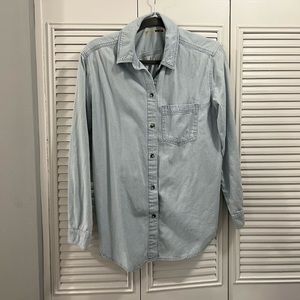 Topshop Denim Button Down Shirt